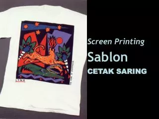 Screen Printing Sablon CETAK SARING