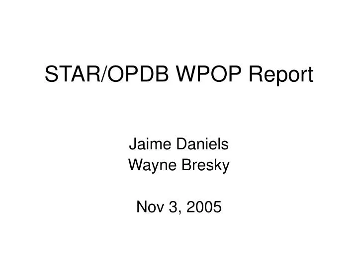 star opdb wpop report