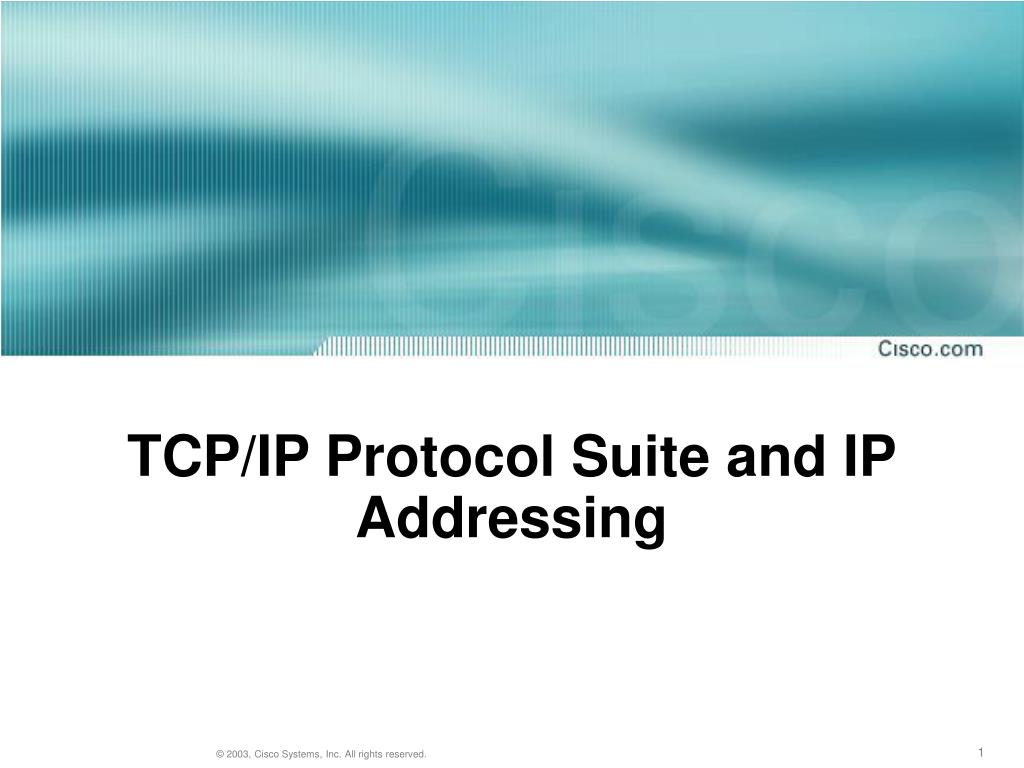 PPT - TCP/IP Protocol Suite and IP Addressing PowerPoint Presentation ...
