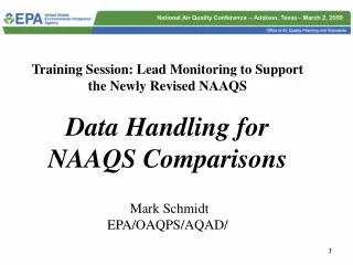 Pb NAAQS Data Handling ~ Appendix R