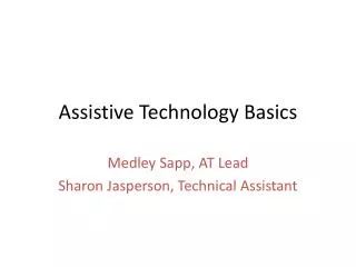 Assistive Technology Basics