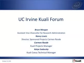UC Irvine Kuali Forum