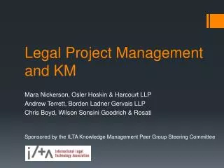 Legal Project Management and KM