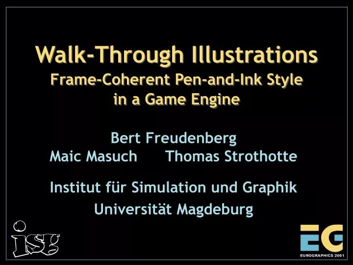 walk through illustrations frame coherent pen and ink style in a game engine