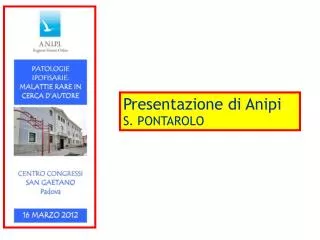 Presentazione di Anipi S. PONTAROLO