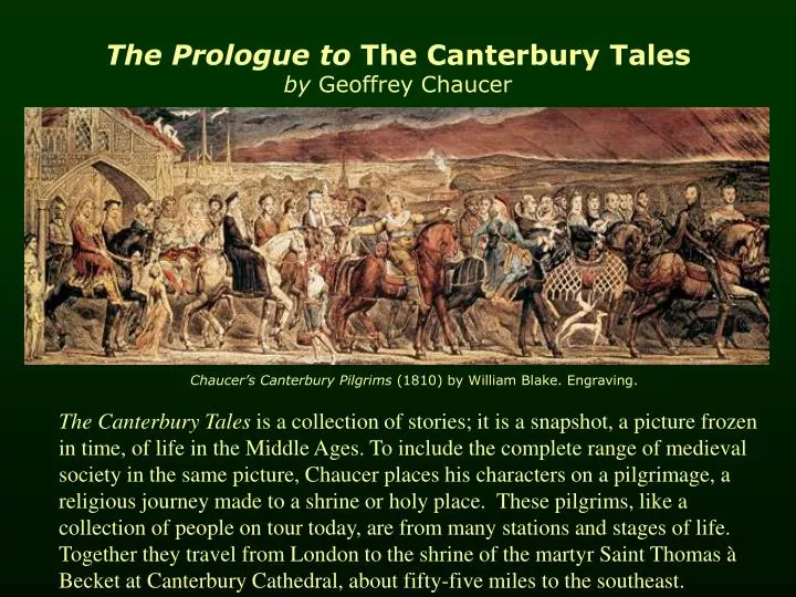 the prologue to the canterbury tales by geoffrey chaucer