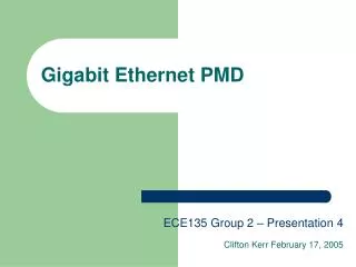 Gigabit Ethernet PMD