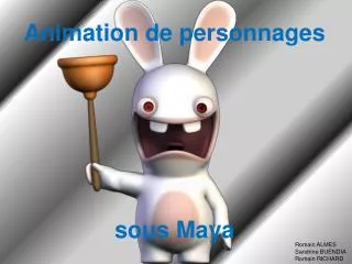 Animation de personnages sous Maya