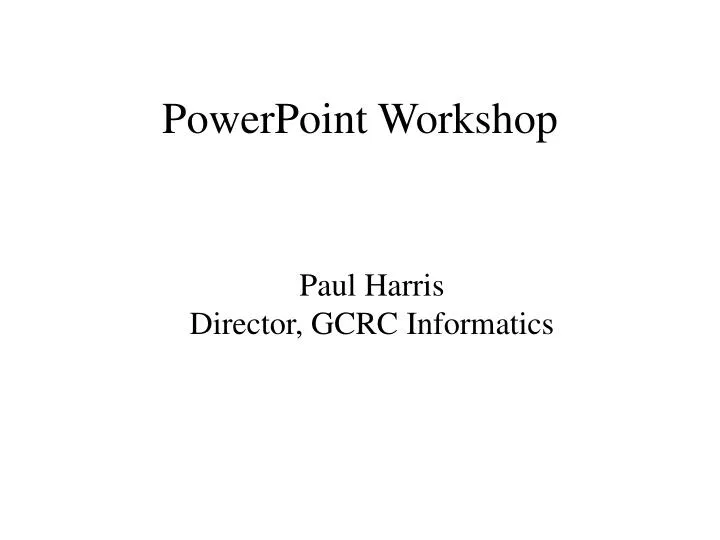 powerpoint workshop