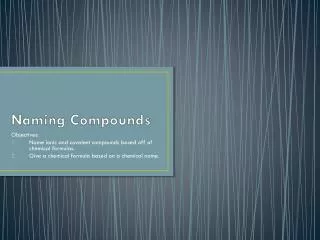 Naming Compounds