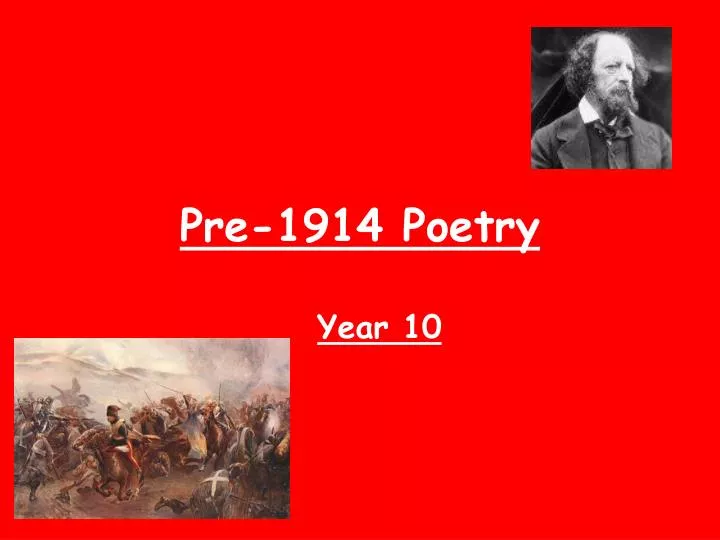 pre 1914 poetry