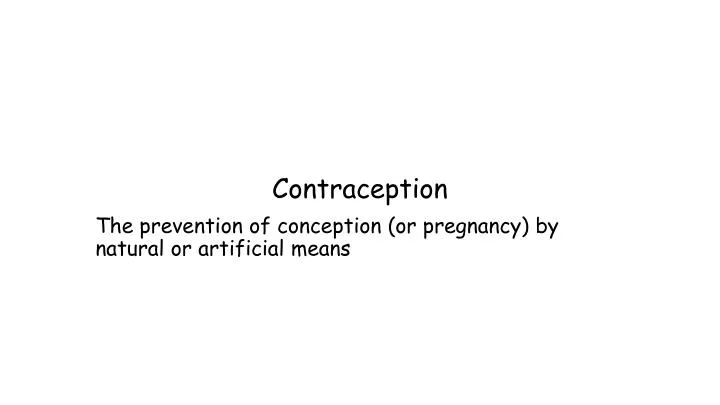 contraception