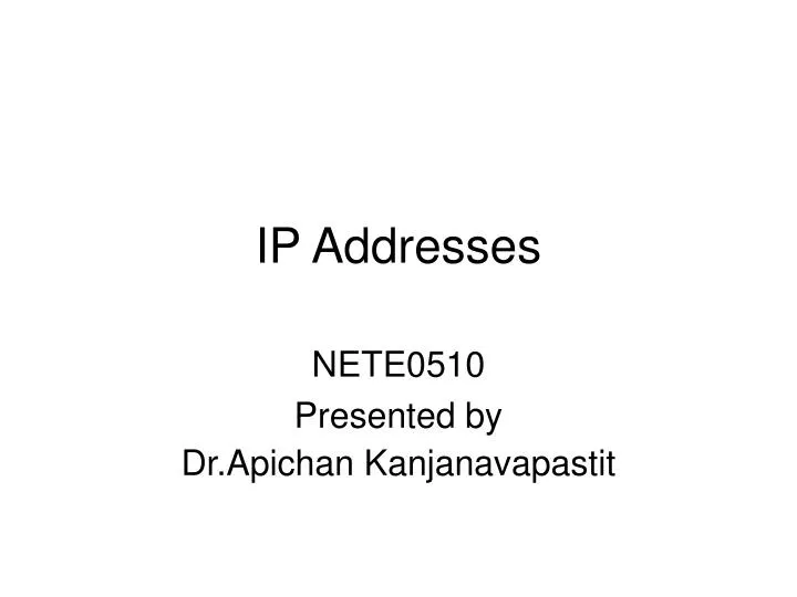 ip addresses