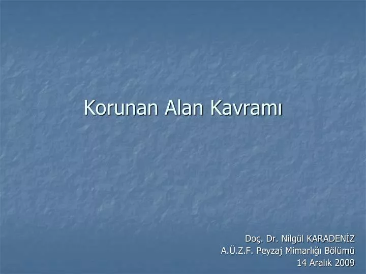 korunan alan kavram