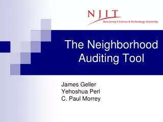 The Neighborhood Auditing Tool