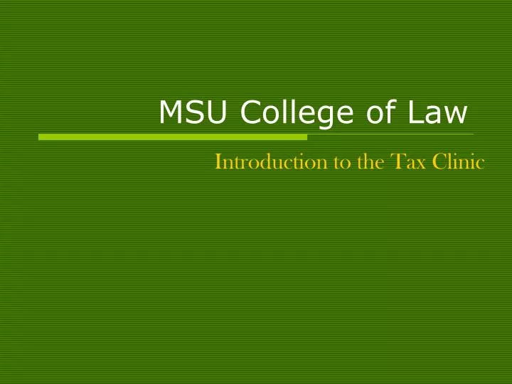msu college of law