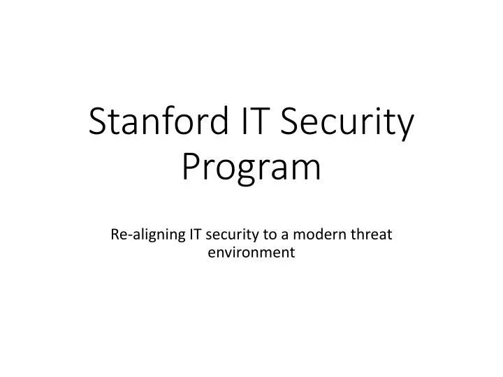stanford it security program