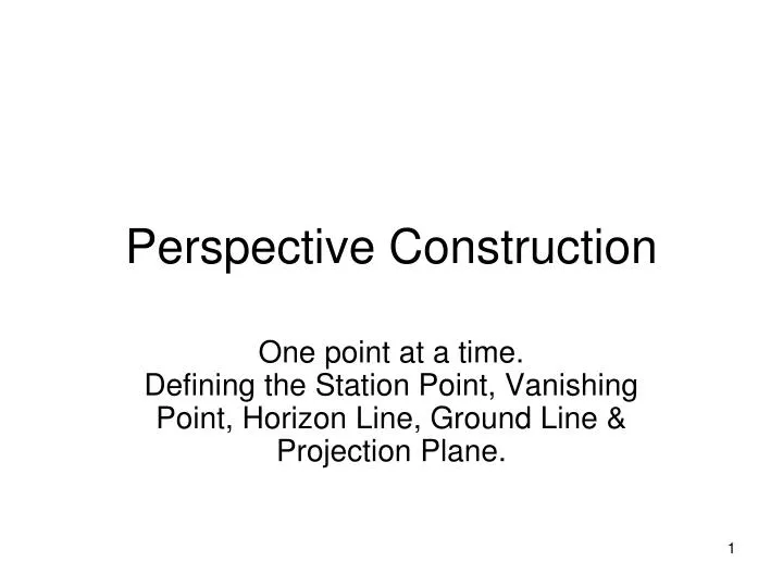 perspective construction