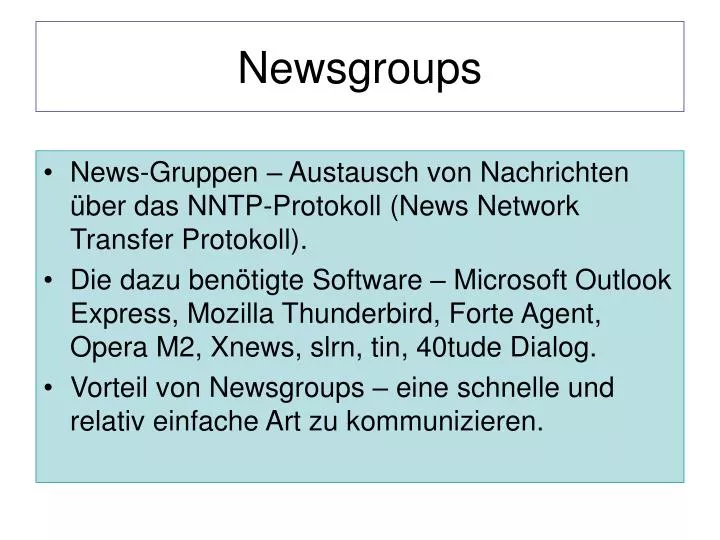 newsgroups