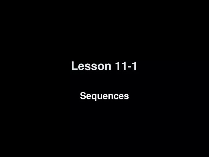 lesson 11 1