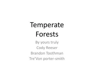 Temperate Forests
