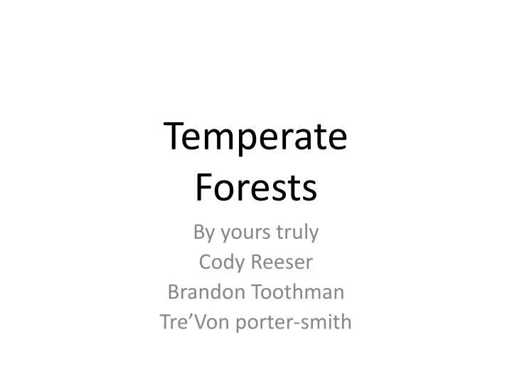 temperate forests