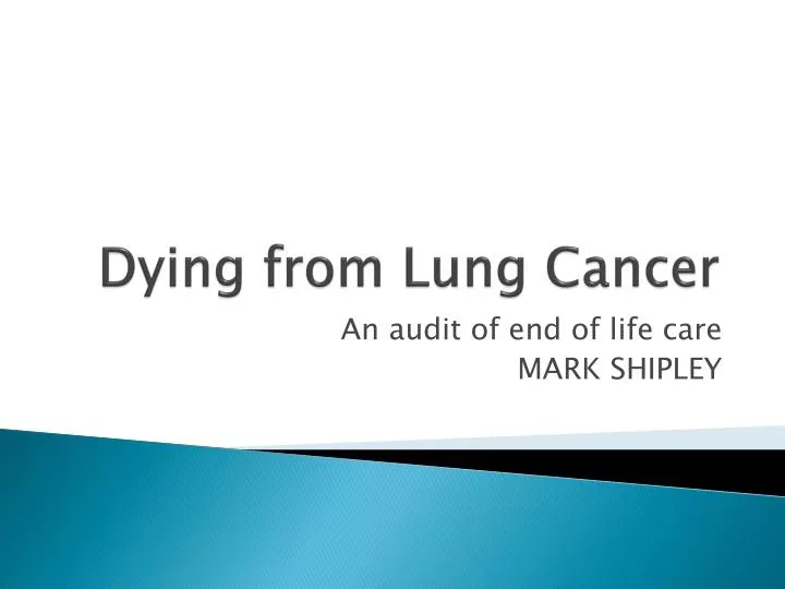 dying from lung cancer
