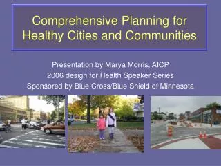 Comprehensive Planning for Healthy Cities and Communities