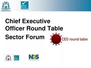Chief Executive Officer Round Table Sector Forum