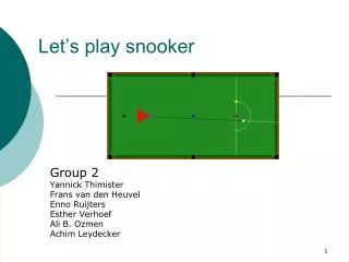 Let’s play snooker