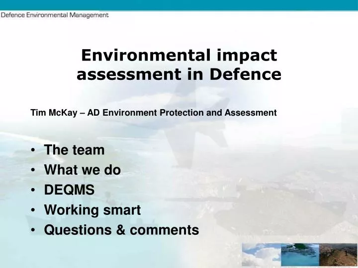 environmental impact assessment in defence
