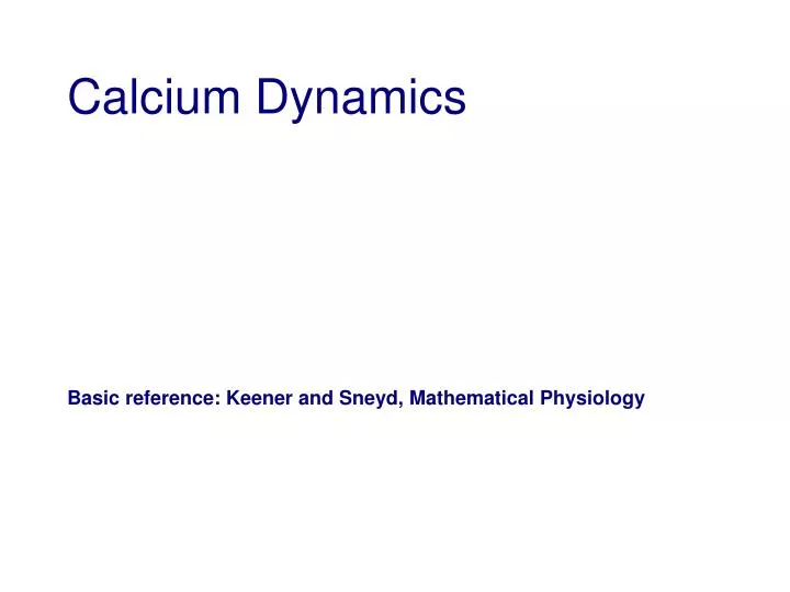 calcium dynamics