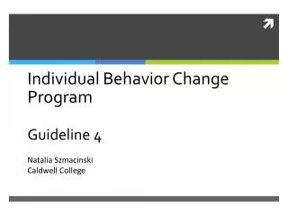 Individual Behavior Change Program Guideline 4