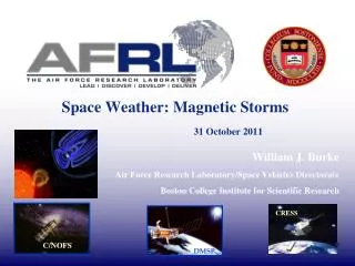 Space Weather: Magnetic Storms 31 October 2011