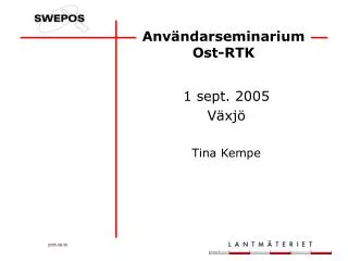 Användarseminarium Ost-RTK