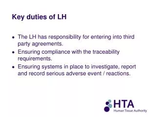 Key duties of LH