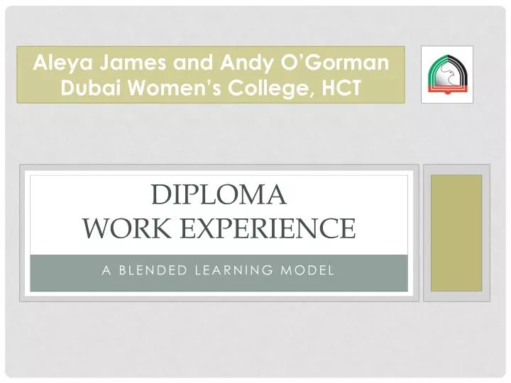 diploma work experience