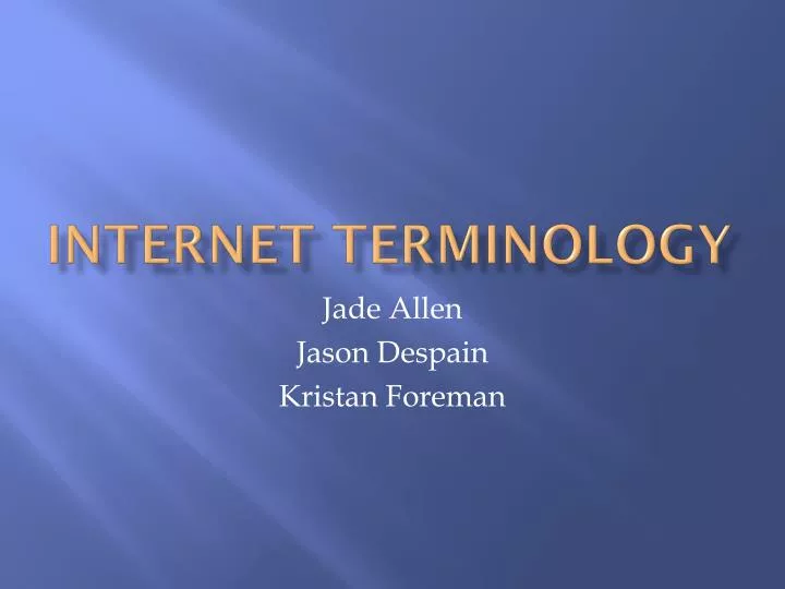 internet terminology