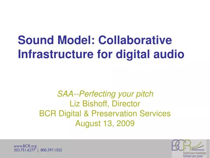 sound model collaborative infrastructure for digital audio