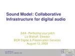 Sound Model Collaborative Infrastructure for Digital Audio - slide 1