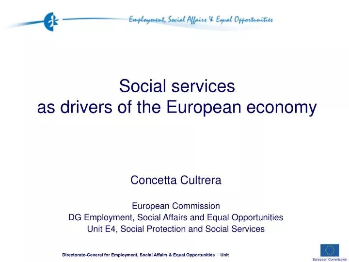 social services as drivers of the european economy