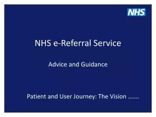 NHS e-Referral Service Advice and Guidance