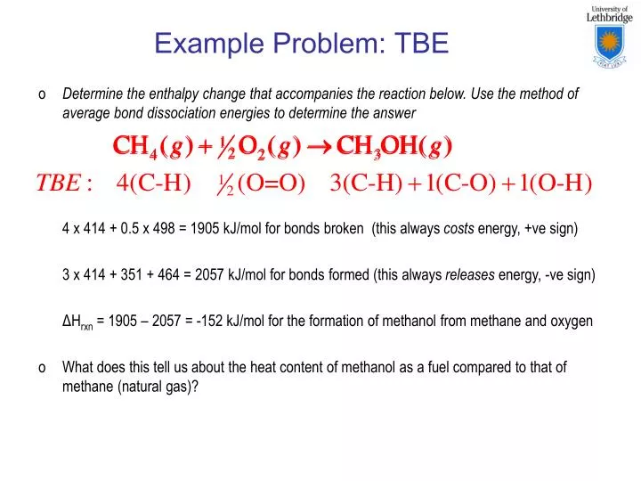 example problem tbe