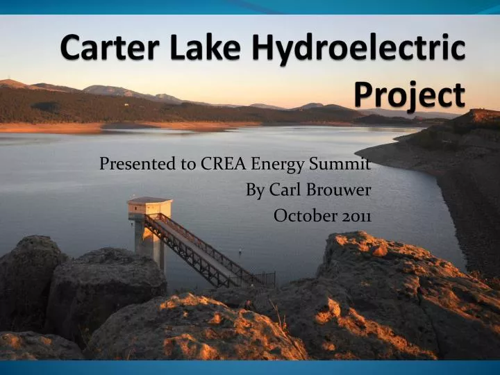carter lake hydroelectric project