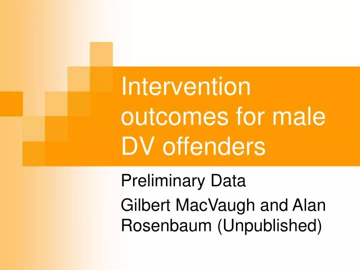 intervention outcomes for male dv offenders