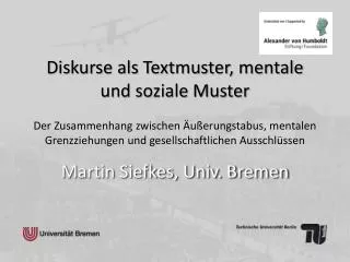Martin Siefkes, Univ. Bremen