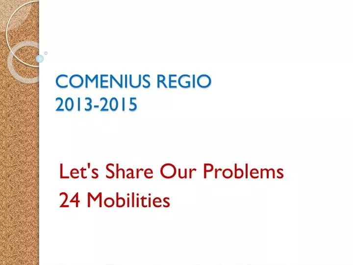 comenius regio 2013 2015