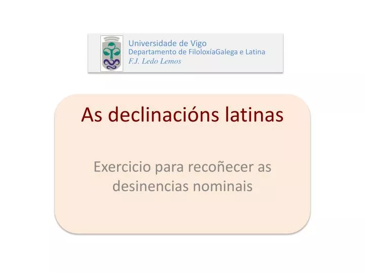 as declinaci ns latinas