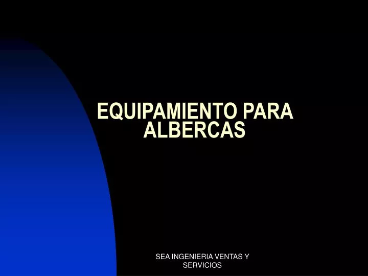 equipamiento para albercas