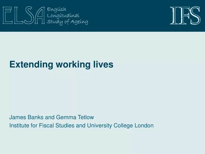 extending working lives